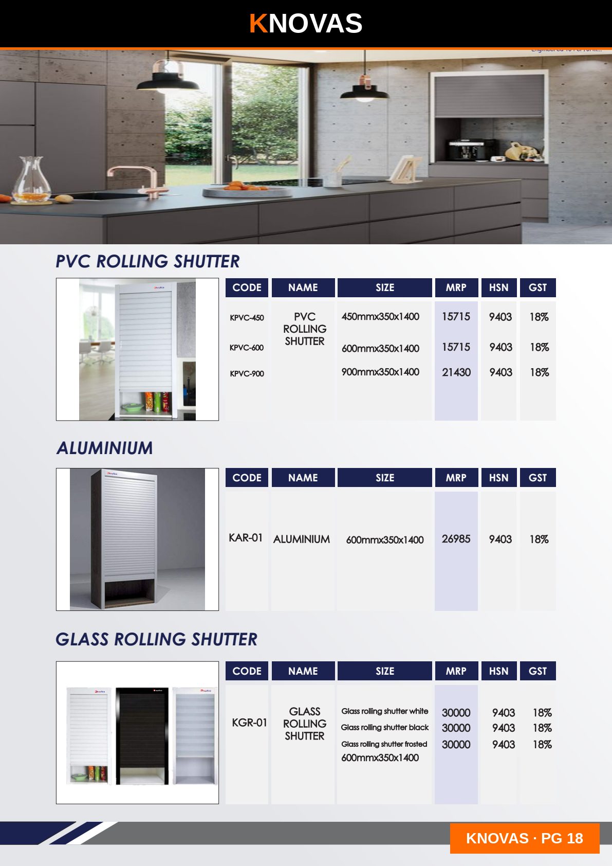 ROLLING SHUTTER SERIES — catalogue page 1