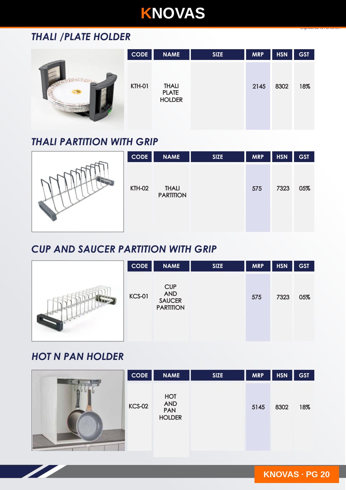 TANDOM PARTITION SERIES — catalogue page 1